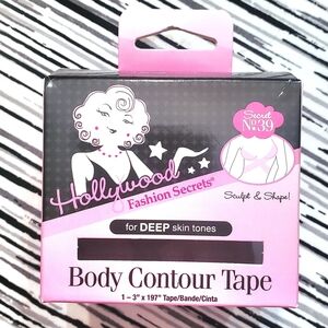 NIB Hollywood Fashion Secrets Body Contour Tape, Deep, 3" x 197" Roll
